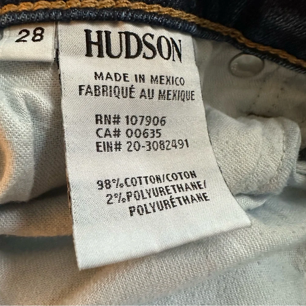 Hudson Jeans Amelia 28 Denim Cuffed Bermuda Shorts